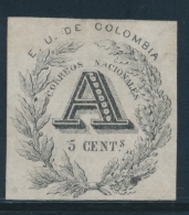 TIMBRE PR LETTRE CHARGEE ET ACC. DE RECEPTION N°2 - 5c Noir (A) - Signé Pavoille -TB - Colombie