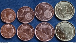 Estland Estonia 2017 1 Cent, 2 Cent, 5 Cent, 20 Cent -  UNC - Estonia