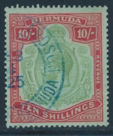 N°86 - 10s Rouge Et Vert - TB - Bermuda