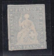 N°27C (N°31) - 1Fr Gris Bleu - 1 Marge Entamée - Unused Stamps