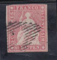 N°24A (N°28) - Filet Sup Entamé - Used Stamps