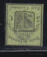 N°6 (N°3) - 5c Noir S/vert - Grand Aigle - Signé Brun - TB - 1843-1852 Timbres Cantonaux Et  Fédéraux