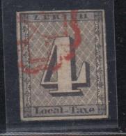 N°15 (N°9) - 4r Noir - Inf. Pelurage - T. Rare - Aspect TB - 1843-1852 Timbres Cantonaux Et  Fédéraux