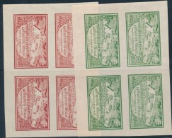 N°153/54 En Bloc De 4 - 1 Bloc Gomme Marbrée Sinon TB - Unused Stamps