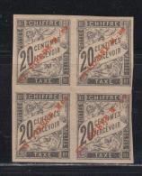 SPM - TIMBRES TAXE N°4 - 20c Noir - Bloc De 4 - 2 Ex. Luxe - TB - Sonstige & Ohne Zuordnung