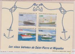 SPM - BLOCS FEUILLETS N°4 - Vieux Bateaux - ND - TB - Altri & Non Classificati