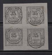 TIMBRES TAXE N°11 - 35c Gris - Bloc De 4 - Grdes Marges - Obl. Basse-Terre - 22/4/88 - Signé JAMET -TB - Autres & Non Classés