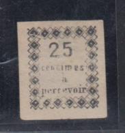 TIMBRES TAXE N°1 - 25c Noir - Léger Clair - Autres & Non Classés