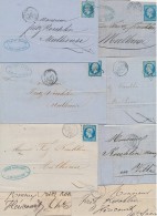 Lot De 14 Plis - Entre Belfort Et Thann - Pér. 1859/69 - Afft N°14, 21/22, 29 - Maj. TB - Storia Postale