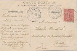 Obl. La Chapelle S/Rougemont - 6/5/1905 - Afft N°129 - Pr Jussey - TB - Covers & Documents