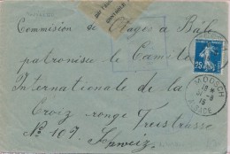 N°140 - Moosch - 31/8/15 - De Willer - à Bâle - Bde Censure - Covers & Documents