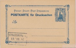 Carte Pour Imprimés N°1 - 2pf Bleu - Cachet 13/10 87 Hors Timbre - Non Circul. - TB - Cartas & Documentos