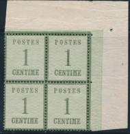 N°1 - 1c Vert Bronze - Bloc De 4 - TB - Other & Unclassified