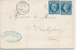 N°14A (x2) - Dble Port - T15 Strasbourg - 10/3/60 - Pr La Creuse - TB - Storia Postale