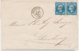 N°22 Paire - GC 2578 + T15 Mulhouse - 4/3/63 - TB - Lettres & Documents