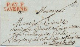 P.67.P SAVERNE - Rouge - Indice 18 - Cartas & Documentos