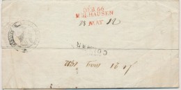 DEB.66.MULHAUSEN (Rge) + DEB 66 COLMAR - S/pli De PARIS (Ministère De La Guerre) - Mai 1812 - B/TB - Briefe U. Dokumente