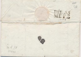 DEB.55.METZ - Au Verso D'un Pli De NANCY - Pr Longuion - Juillet 1816 - TB - Storia Postale