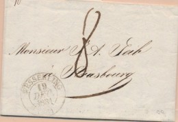 T13 Wesserling - 19/Dec/1831 + Taxe Manus 8 - Pr Strasbourg - B/TB - Lettres & Documents