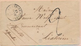 La Petite Pierre - 31 Janv (1850) + Taxe Tampon 2 - Pr Lixheim - B/TB - Briefe U. Dokumente