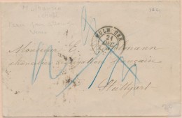 Mulh.use - 21/Dec/61 + Taxes Crayon (B) - Pr L'Allemagne - Verso Div. Cachets - B/TB - Storia Postale