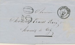 T15 Dannemarie - 1861 - Taxe 30Dt - TB - Covers & Documents