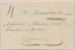 SCHLESTAT  - Len N°3 - 1790 - Pr Colmar - Au Verso Joli Sceau Royal - TB - Briefe U. Dokumente