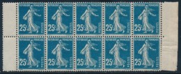 N°140 Bleu Foncé - Bloc De 10 - Impression Recto Verso - Superbe Nuance - TF - TB - Neufs