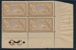 N°120d - Bloc 4 - CDF - Papier GC - Avec Manchette - Inf. Adhérence - Sinon TB - Unused Stamps