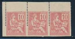 N°116 - Bde De 3 - BDF - ND Horiz. - B/TB - Unused Stamps