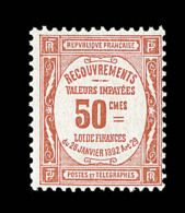 N°47 - 50c Rouge - Signé Calves - TB - 1859-1959 Neufs