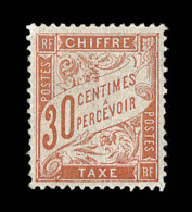 N°34 - 30c Rouge Orange - Léger Pli Vertic. - Signé Calves - 1859-1959 Neufs