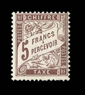 N°27 - 5F Marron - TB - 1859-1959 Neufs