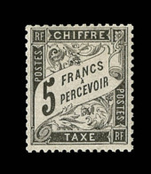 N°24 - 5F Noir - Comme ** - Bon Centrage - TB - 1859-1959 Mint/hinged