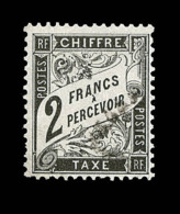 N°23 - 2F Noir - Signé Calves  -TB - 1859-1959 Oblitérés