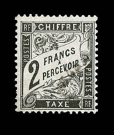 N°23 - 2F Noir - Signé Calves  -TB - 1859-1959 Used