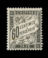 N°21 - 60c Noir - Signé Calves - TB - 1859-1959 Mint/hinged