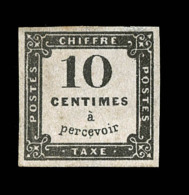 N°1 - 10c Noir Litho - Qualité Standard - Un Des T. Les Plus Rares De France - B - 1859-1959 Mint/hinged