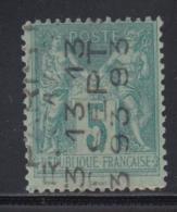 N°15 - 5c Vert - Pli Horizontal - Asp. TB - 1893-1947