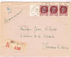 Annemasse - N°6 - Bde De 3 - Obl. 20/9/44 - S/rec - Pr Thonon Les Bains - Avec Càd Arrivée - TB - Libération