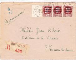 Annemasse - N°6 - Bde De 3 - Obl. 20/9/44 - S/rec - Pr Thonon Les Bains - Avec Càd Arrivée - TB - Liberation