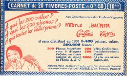 N°199 C53 - Gitane, Grey Poupon, La Redoute, Phenix - S184 - Couv. Nestle, Ecole - Carnet N° - TB - Autres & Non Classés