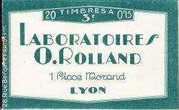 N°189 C2 - 15c Brun Lilas - Carnet De 20 T. - Laboratoire Rolland - TB - Otros & Sin Clasificación