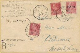 N°3 - 10F S/902c Rouge + Divers - Obl. 23/8/28 - TB - 1927-1959 Briefe & Dokumente