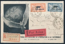 N°1/2 - Obl. 19/7/27 - S/env. Rec Par Avion - De L'Expo - Sans Arrivée - TB - 1927-1959 Cartas & Documentos