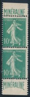 N°188A - 10c Vert - Minéraline - Paire Vertic. De Carnet - TB - Unused Stamps