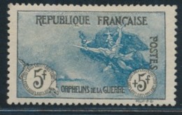 N°155 - 5F+5F Orphelin - Signé Calves - TB - Unused Stamps