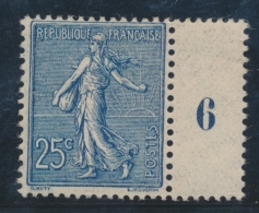 N°132 - Bleu Métallisé + Mill. 6 - TB - 1903-60 Säerin, Untergrund Schraffiert