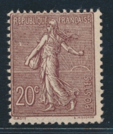 N°131a - Brun Lilas Foncé - Variété Tâche Blanche -TB - 1903-60 Sower - Ligned