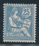 N°127 - 25c Bleu - Centrage Courant - TB - 1900-02 Mouchon